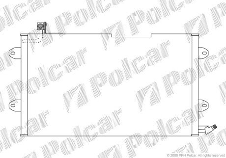 Радиатор кондиционера (Конденсатор) без осушителя Polcar 9538K8C2