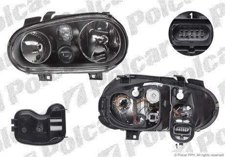 Фара основная Polcar 9541092H