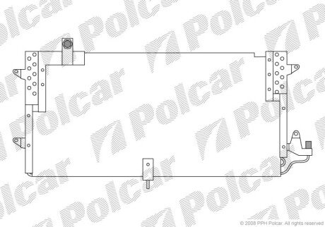 Радіатор кондиціонера (Конденсатор) без осушувача Polcar 9547K8B2