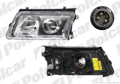 Фара основна права D2S, H7, W5W Polcar 9548102E