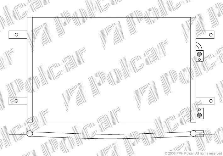 Радиатор кондиционера (Конденсатор) без осушителя Polcar 9550K8C2 (фото 1)