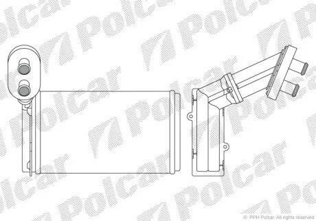 Радиатор отопителя салона Polcar 9550N8-1