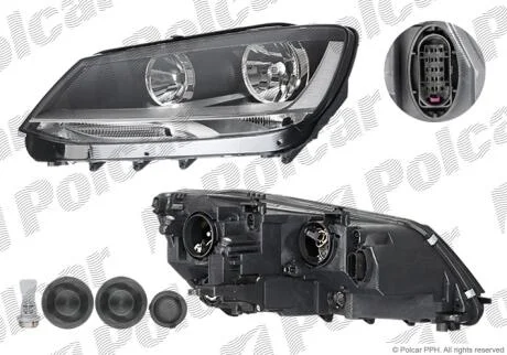 Фара основна права H7 Polcar 955210-E