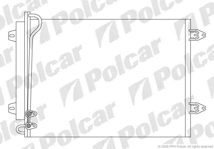 Радиатор кондиционера (Конденсатор) с осушителем Polcar 9555K8C1 (фото 1)