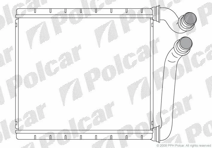Радіатор обігрівача салону Polcar 9555N81X (фото 1)