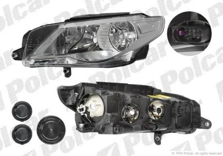 Фара основна права H7 Polcar 955610-U