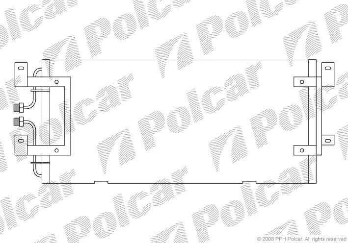 Радиатор кондиционера (Конденсатор) без осушителя Polcar 9566K8C1 (фото 1)