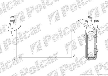 Радиатор отопителя Polcar 9566N8-2