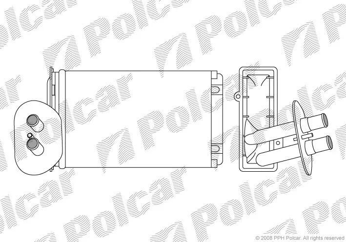 Радиатор отопителя салона Polcar 9566N8-3 (фото 1)