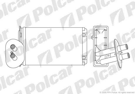 Радиатор отопителя Polcar 9566N8-3