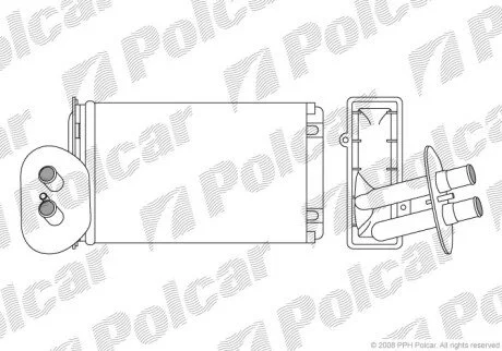 Радиатор отопителя салона Polcar 9566N8-3