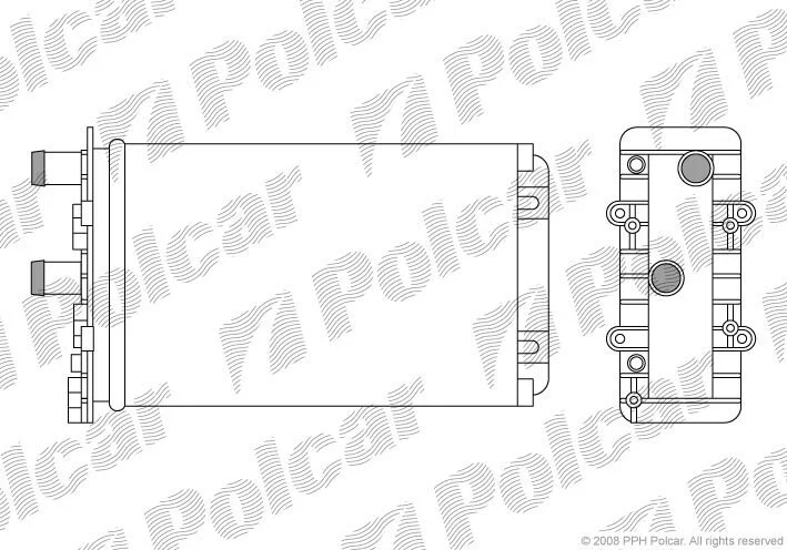 Радиатор отопителя салона Polcar 9566N8-4 (фото 1)