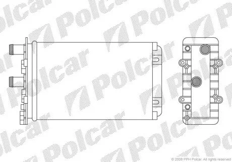 Радиатор отопителя салона Polcar 9566N8-4