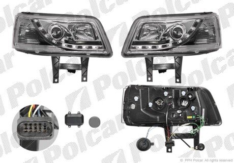 Фара основная правая, левая H1 Polcar 956809DE