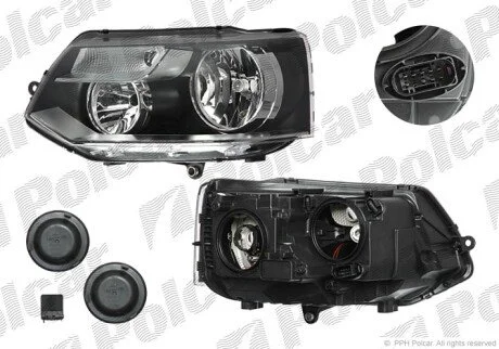 Фара основная правая H15, H7 Polcar 956910-E