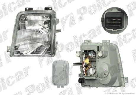 Фара основна права H1, H4 Polcar 9571101E
