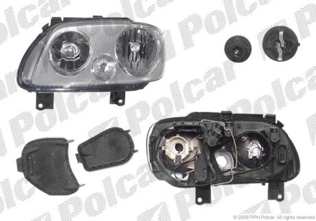 Фара основная левая H1, H7, PY21W, W5W Polcar 9575091E