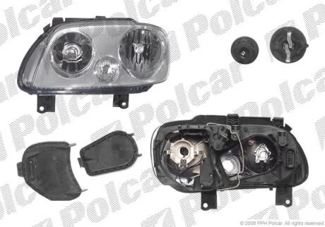 Фара основная правая H1, H7, PY21W, W5W Polcar 9575101E