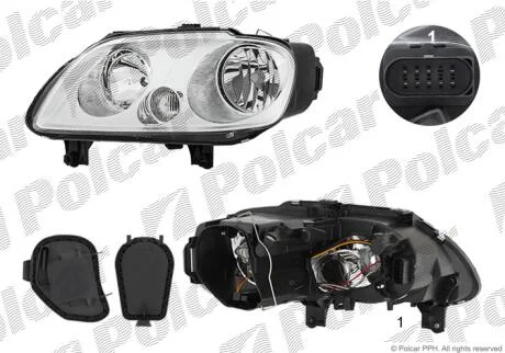 Фара основная Polcar 957510-E