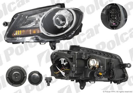 Фара основная левая H21W, H7, W5W Polcar 9579091U