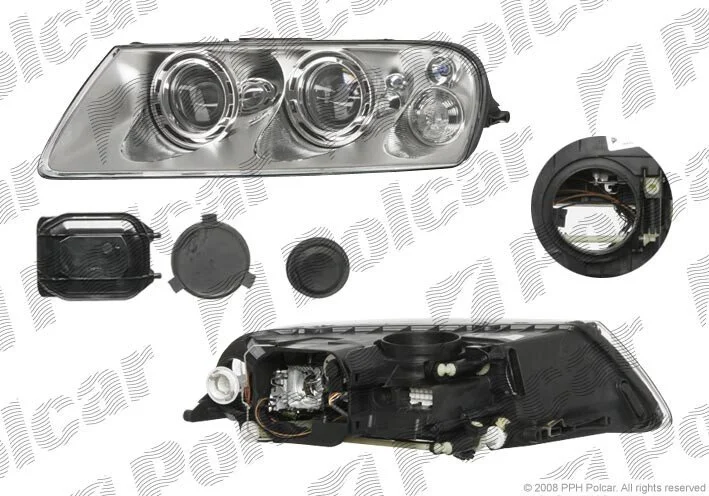 Фара основная левая D1S, H7, PY21W, W5W Polcar 9580091V (фото 1)
