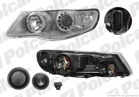 Фара основна ліва H9, H7 Polcar 958109-E