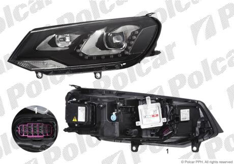 Фара основная Polcar 9582091H