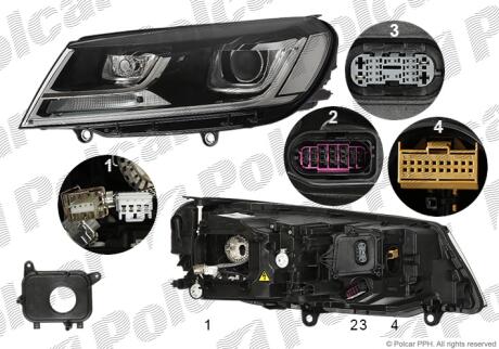 Фара основная Polcar 9582105H