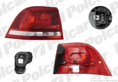 Фонарь задний справа наружный Polcar 958288-V