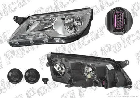 Фара основна права H7, PY21W, W5W Polcar 958510-H