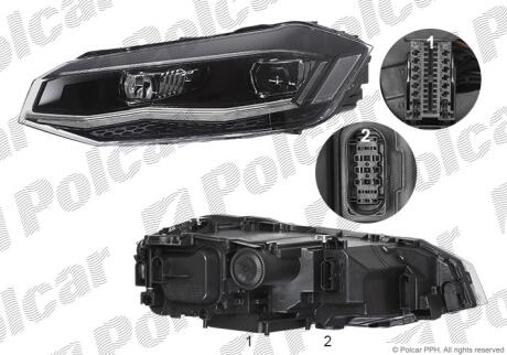 Фара основная Polcar 95B1101V