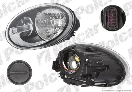 Фара основная правая H4, W21/5W Polcar 95C110-H