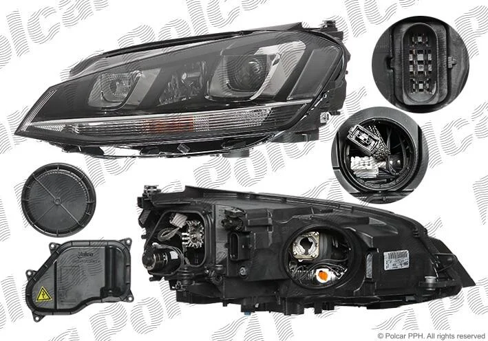 Фара основная левая D3S, H21W, H7, PW24W Polcar 95C2091V (фото 1)