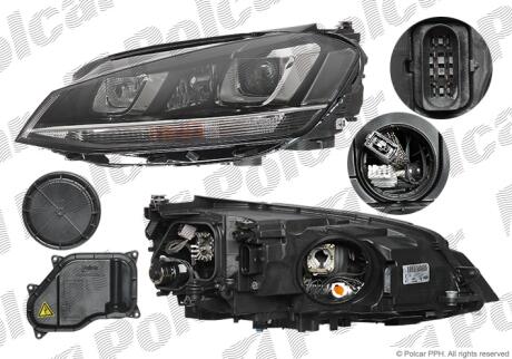 Фара основная левая D3S, H21W, H7, PW24W Polcar 95C2091V