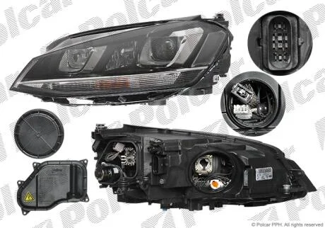Фара основная левая D3S, H21W, H7, PW24W Polcar 95C2091V