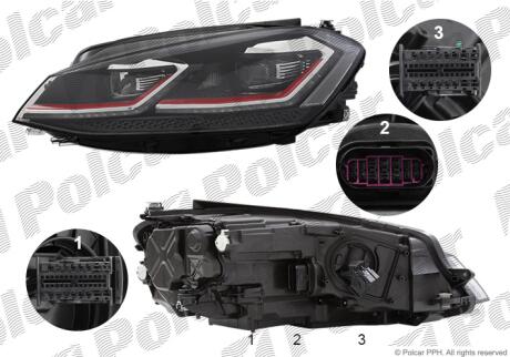 Фара основная Polcar 95C210DH