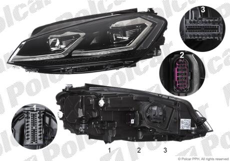 Фара основная Polcar 95C210EH