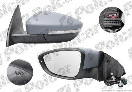 Зеркало наружное левый Polcar 95D1516M