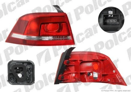 Фонарь задний справа наружный Polcar 95D188-V