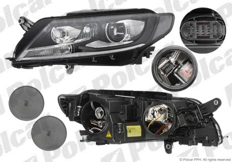Фара основная левая D3S, H7, PW24W, PWY24W Polcar 95G109-U