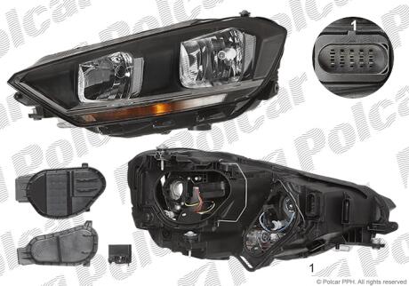 Фара основная Polcar 95L109-E