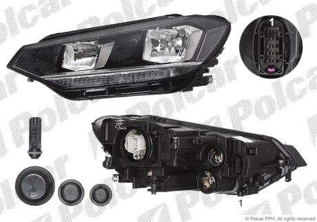 Фара основная правая H7, PWY24W, W21W Polcar 95M110-U