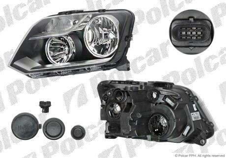 Фара основная левая H1, H7, PY21W, W5W Polcar 95P1091V