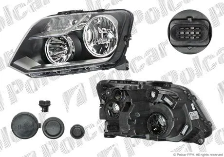 Фара основна ліва H1, H7, PY21W, W5W Polcar 95P1091V