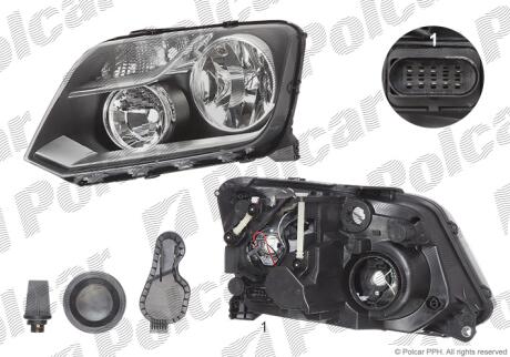 Фара основная левая H15, H7 Polcar 95P109-E