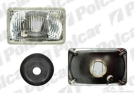 Фара основна права, ліва H4, T4W ​​ Polcar 9911090E