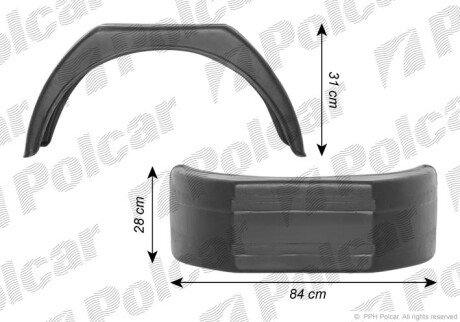 Крило заднє лівий=правий Polcar 99BLUN-1