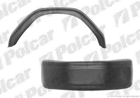 Крило заднє лівий=правий Polcar 99BLUN-5