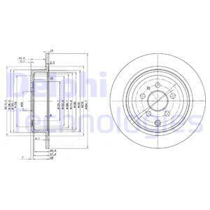 Гальмівний диск двосторонній на задній міст повний(невентильований) 5 промаслений Polcar BG3049