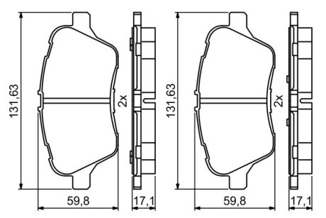 Гальмівні колодки Polcar BS0986494792